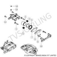 FRONT CALIPER ASSEMBLY-LH MARUTI SUZUKI 800CC 29032653